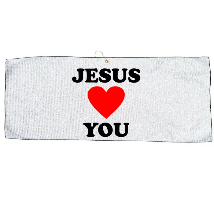 Jesus Loves You Come As You Are Large Microfiber Waffle Golf Towel