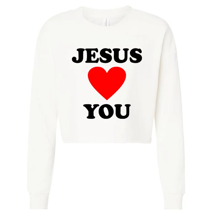 Jesus Loves You Come As You Are Cropped Pullover Crew