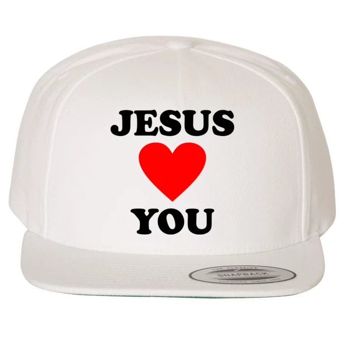 Jesus Loves You Come As You Are Wool Snapback Cap