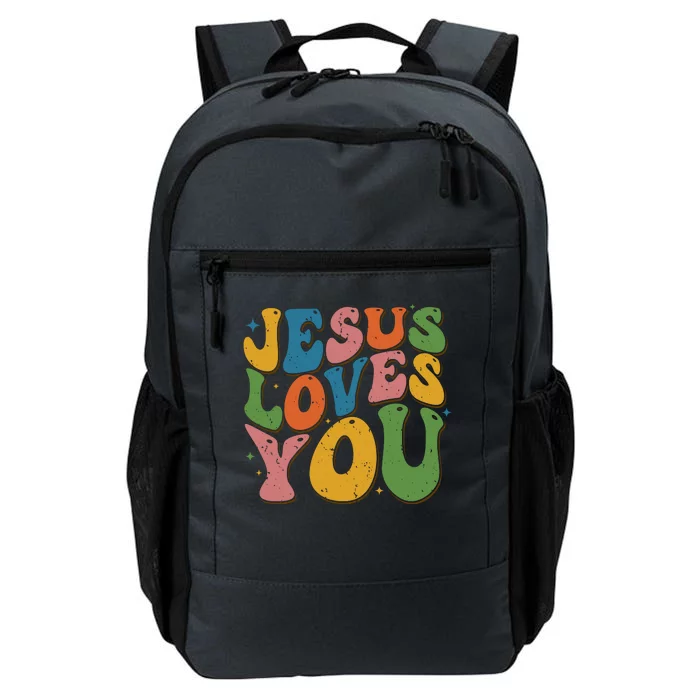 Jesus Loves You Retro Vintage Groovy Daily Commute Backpack