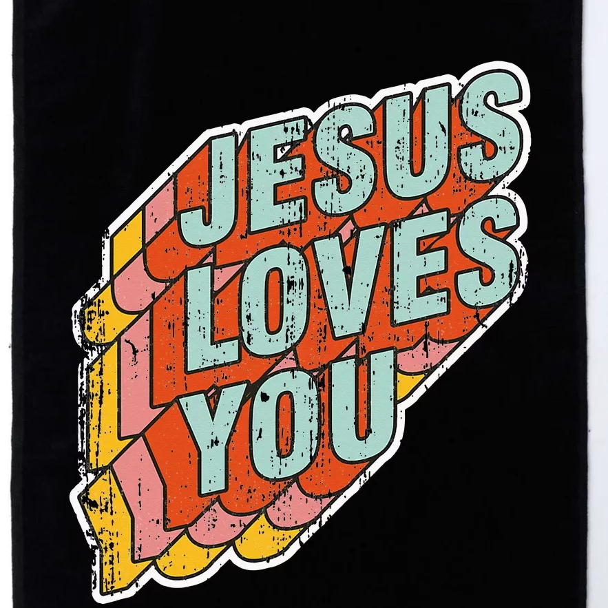 Jesus loves you religious tees Platinum Collection Golf Towel