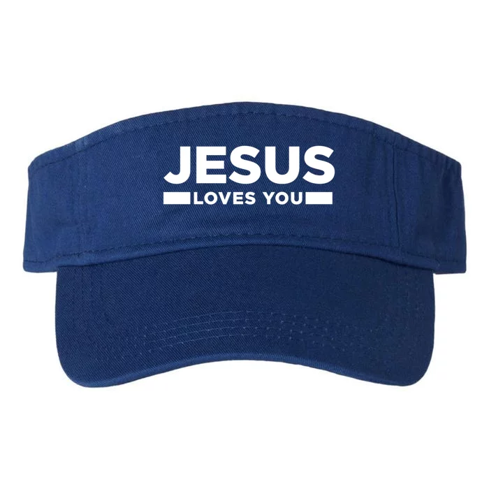 Jesus Loves You God Believe Holy Christian Church Gift Valucap Bio-Washed Visor