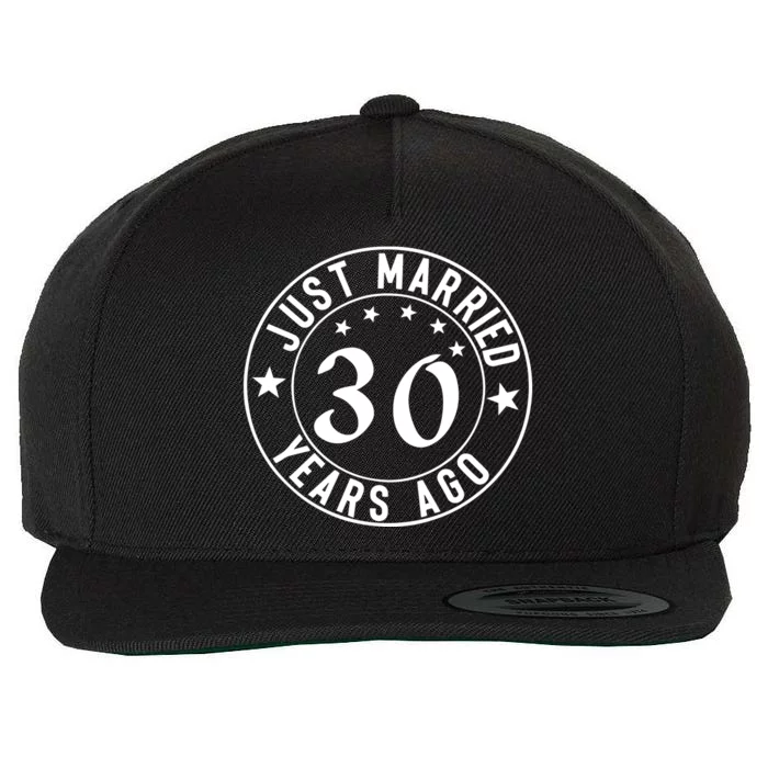 Just Married 30 Years Ago Happy Anniversary Wool Snapback Cap