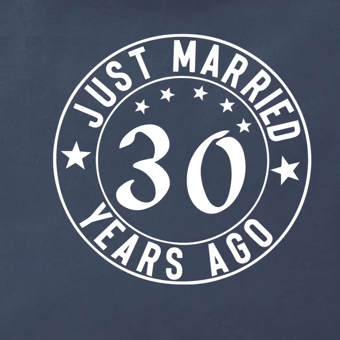 Just Married 30 Years Ago Happy Anniversary Zip Tote Bag