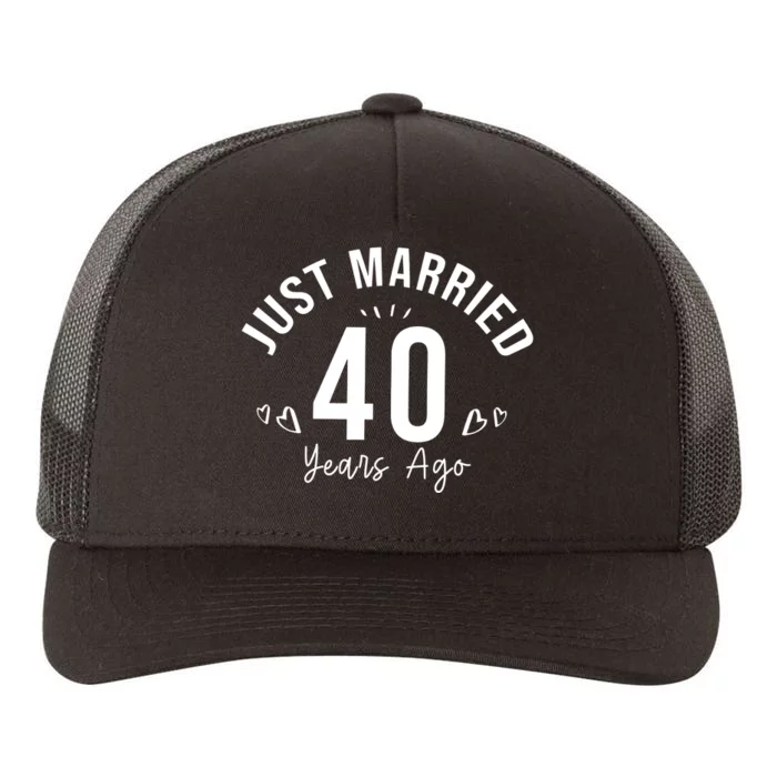 Just Married 40 Years Ago Husband And Wife Yupoong Adult 5-Panel Trucker Hat