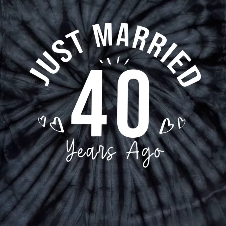 Just Married 40 Years Ago Husband And Wife Tie-Dye T-Shirt