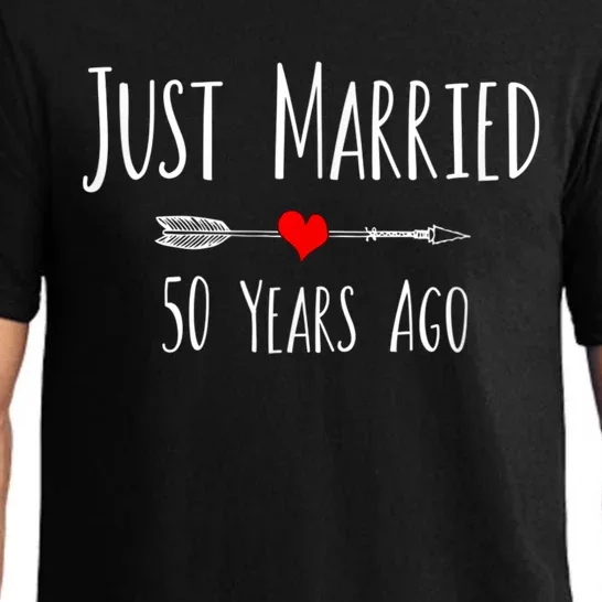 JUST MARRIED 50 YEARS AGO 50th Husband Wife Anniversary Gift Pajama Set