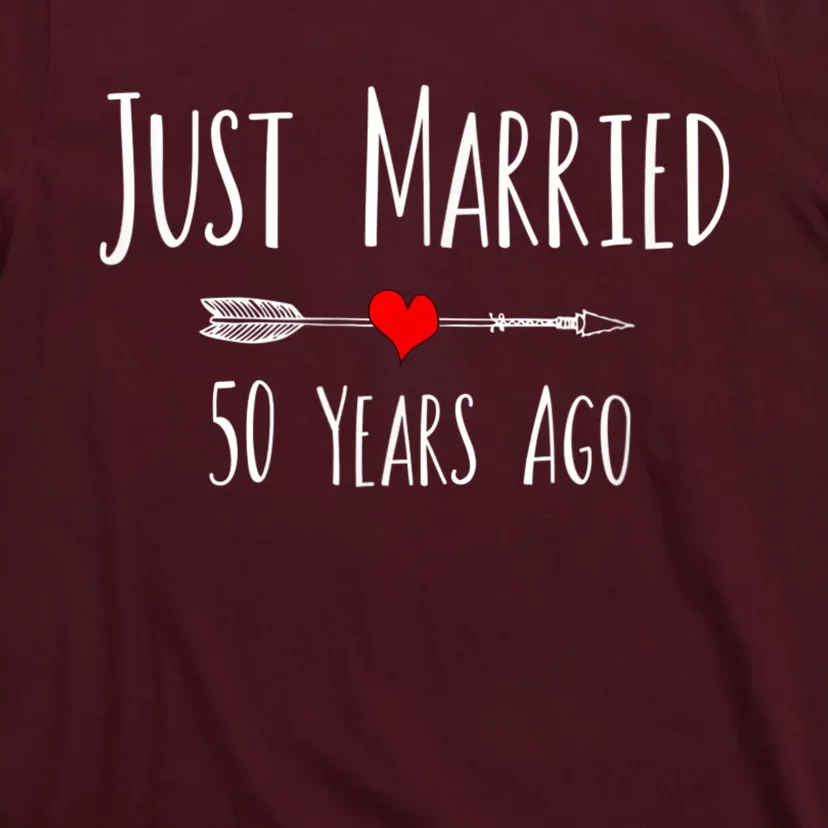 Just Married 50 Years Ago 50th Husband Wife Anniversary T T Shirt Teeshirtpalace