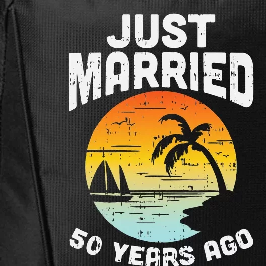 Just Married 50 Years Ago Anniversary Cruise City Backpack