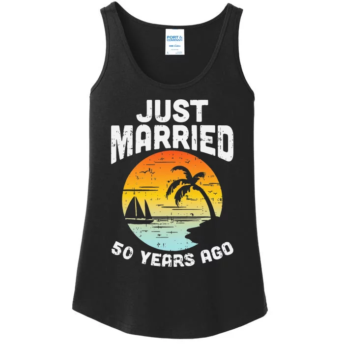 Just Married 50 Years Ago Anniversary Cruise Ladies Essential Tank