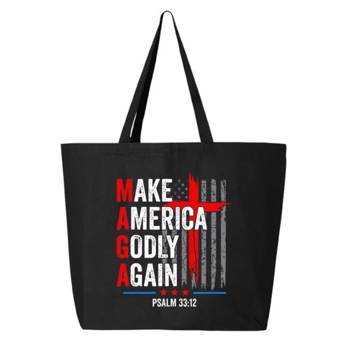 Jesus Make America Godly Again Psalm 33 12 Patriot Christian 25L Jumbo Tote