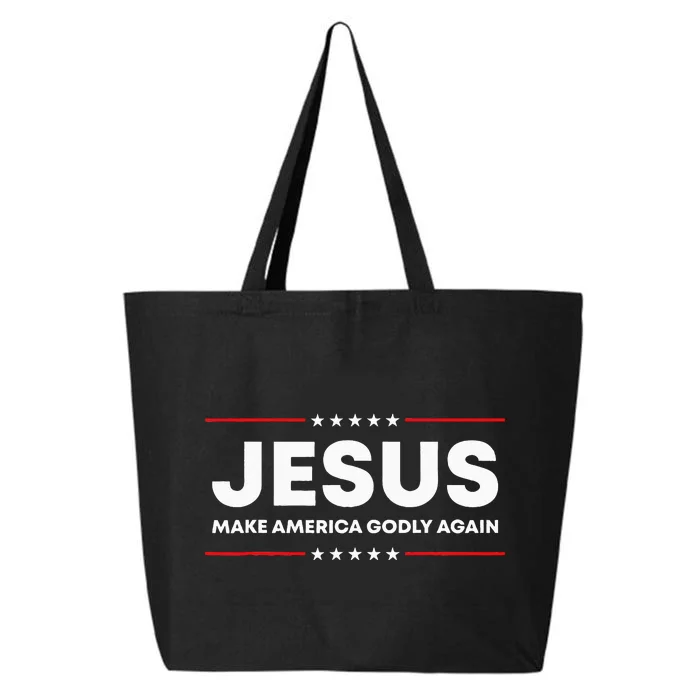 Jesus Make America Godly Again Patriotic Christian Faith USA 25L Jumbo Tote