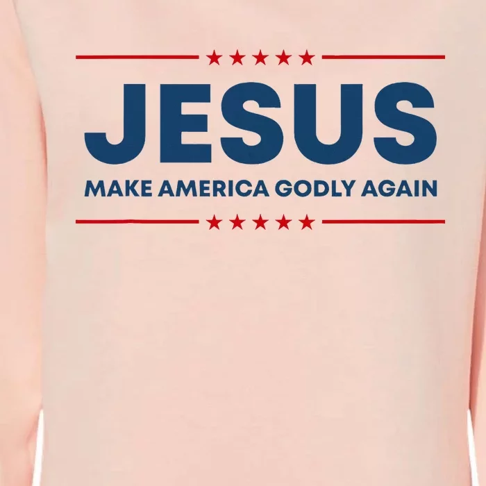 Jesus Make America Godly Again Christian Us Patriot American Womens California Wash Sweatshirt