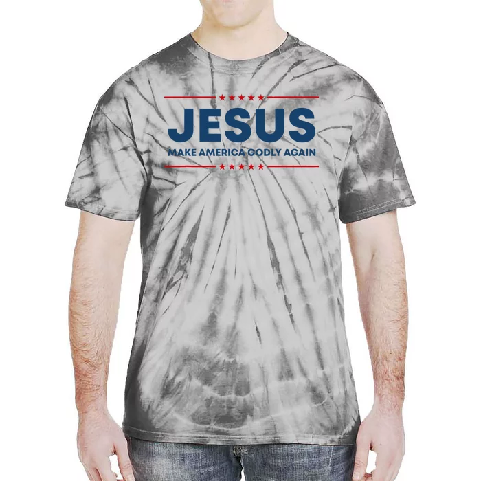 Jesus Make America Godly Again Christian Us Patriot American Tie-Dye T-Shirt