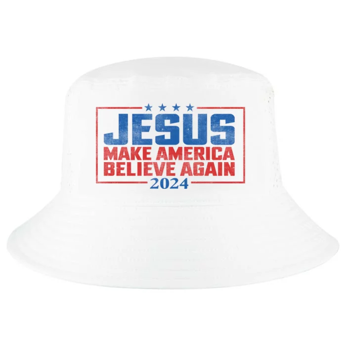 Jesus Make America Believe Again 2024 Election Cool Comfort Performance Bucket Hat