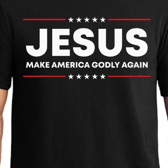 Jesus Make America Godly Again Patriotic Christian Faith Usa Pajama Set