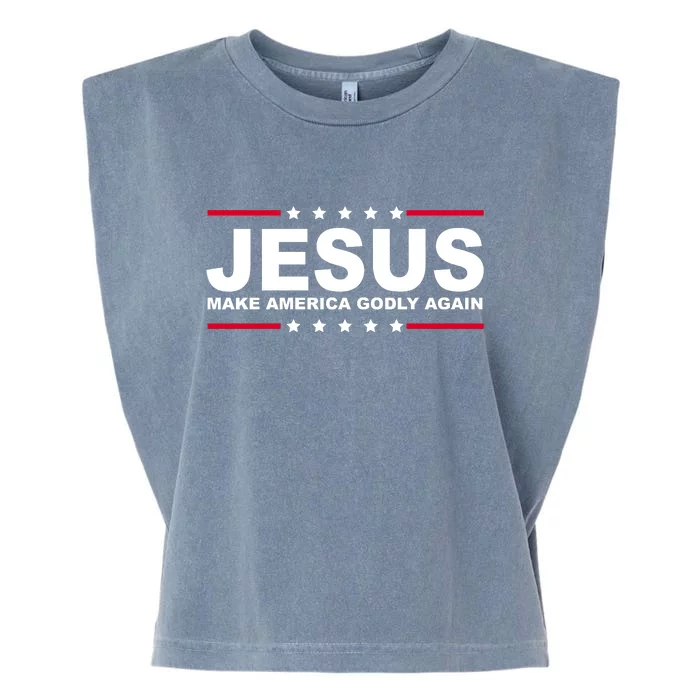 Jesus Make America Godly Again Garment-Dyed Women's Muscle Tee