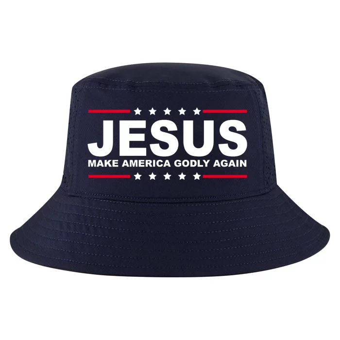 Jesus Make America Godly Again Cool Comfort Performance Bucket Hat