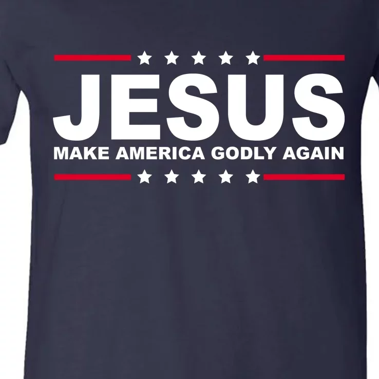 Jesus Make America Godly Again V-Neck T-Shirt