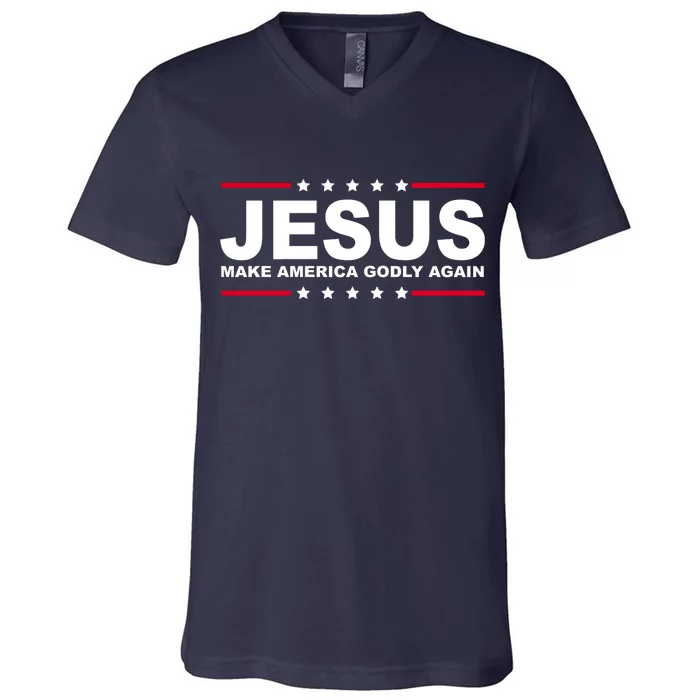 Jesus Make America Godly Again V-Neck T-Shirt