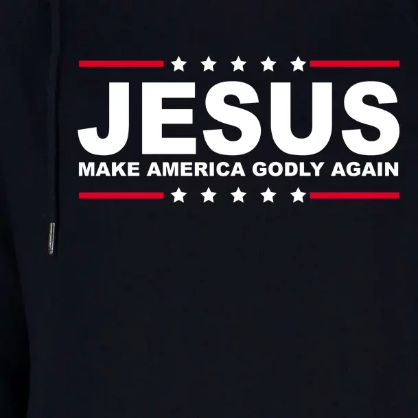 Jesus Make America Godly Again Womens Funnel Neck Pullover Hood