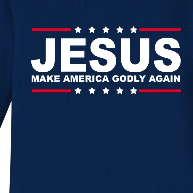 Jesus Make America Godly Again Baby Long Sleeve Bodysuit