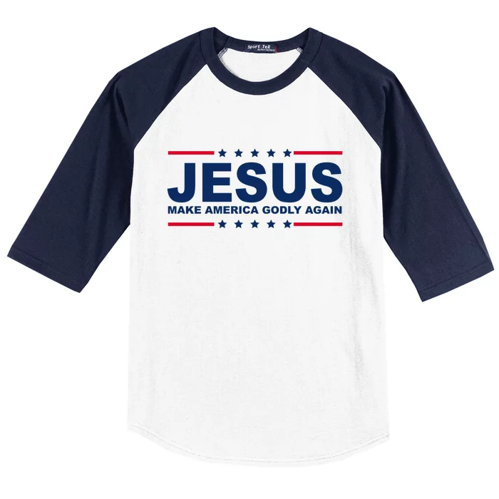 Jesus Make America Godly Again Baseball Sleeve Shirt