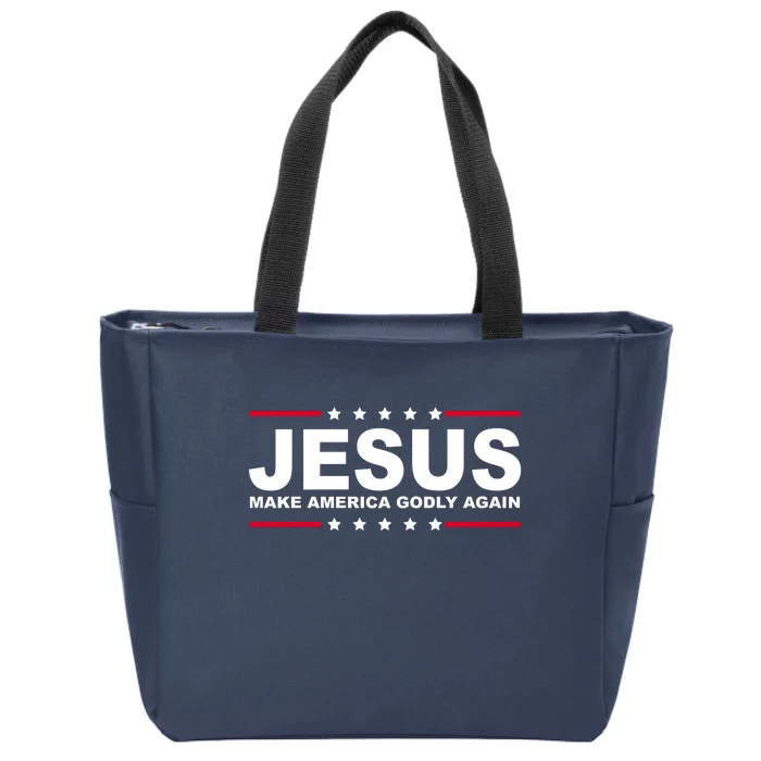 Jesus Make America Godly Again Zip Tote Bag