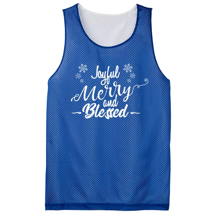 Joyful Merry And Blessed Cute Christmas Gift Gift Funny Gift Mesh Reversible Basketball Jersey Tank