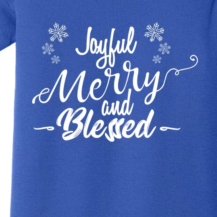 Joyful Merry And Blessed Cute Christmas Gift Gift Funny Gift Baby Bodysuit