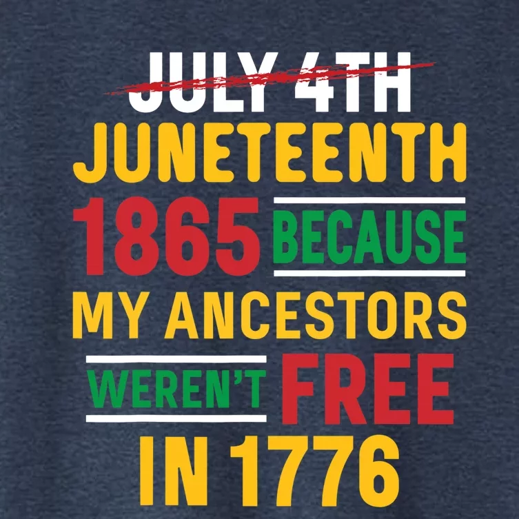 Juneteenth My Ancestors Weren't Free July 4th Women's Crop Top Tee