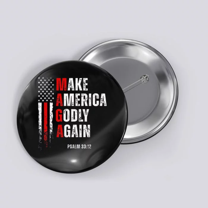 Jesus Make America Godly Again American Patriot Christian Button