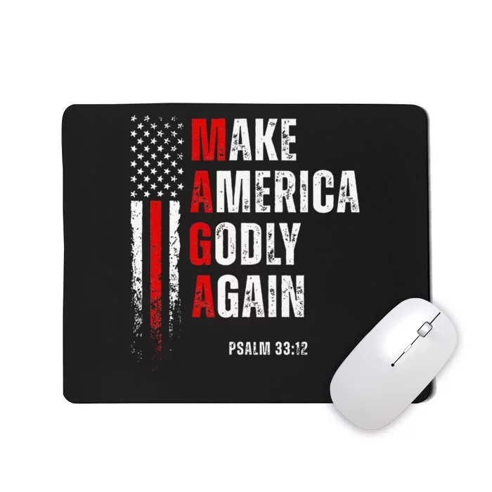 Jesus Make America Godly Again American Patriot Christian Mousepad