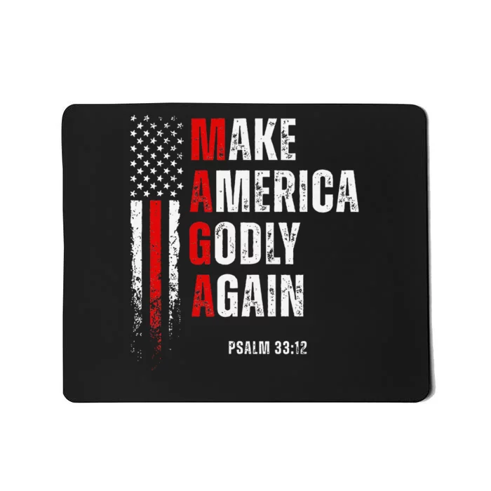 Jesus Make America Godly Again American Patriot Christian Mousepad