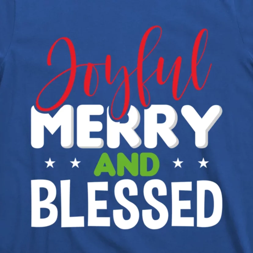 Joyful Merry And Blessed Gift Xgiftmas Holiday Design Cute Gift T-Shirt