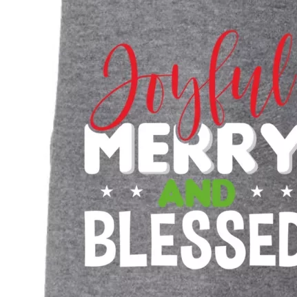 Joyful Merry And Blessed Gift Xgiftmas Holiday Design Cute Gift Doggie 3-End Fleece Hoodie