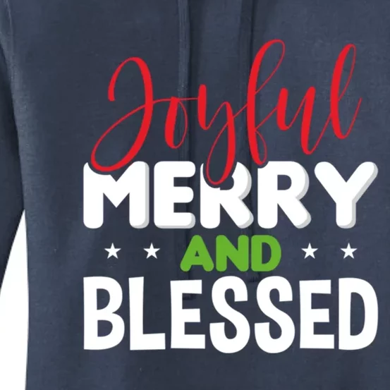 Joyful Merry And Blessed Gift Xgiftmas Holiday Design Cute Gift Women's Pullover Hoodie