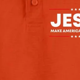 Jesus Make America Godly Again Patriotic Christian Faith USA Dry Zone Grid Performance Polo