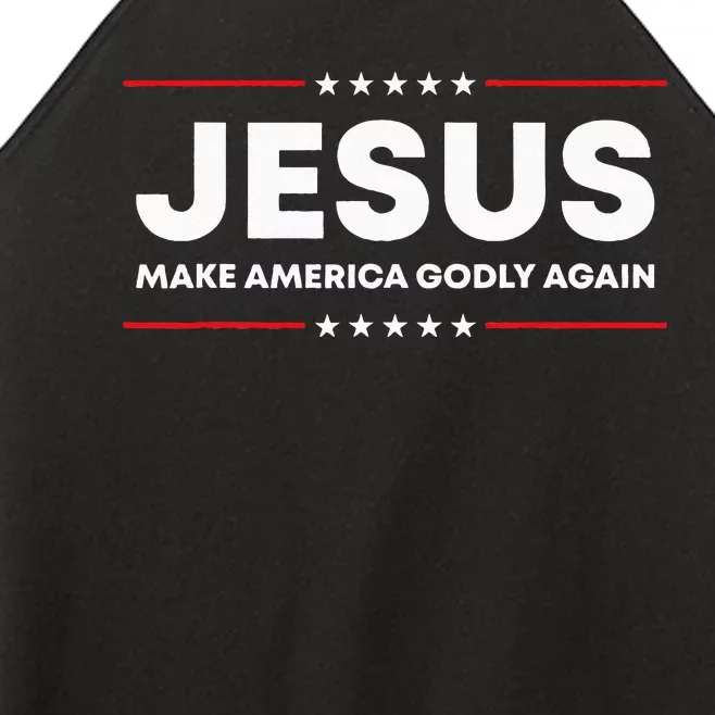 Jesus Make America Godly Again Patriotic Christian Faith USA Women’s Perfect Tri Rocker Tank