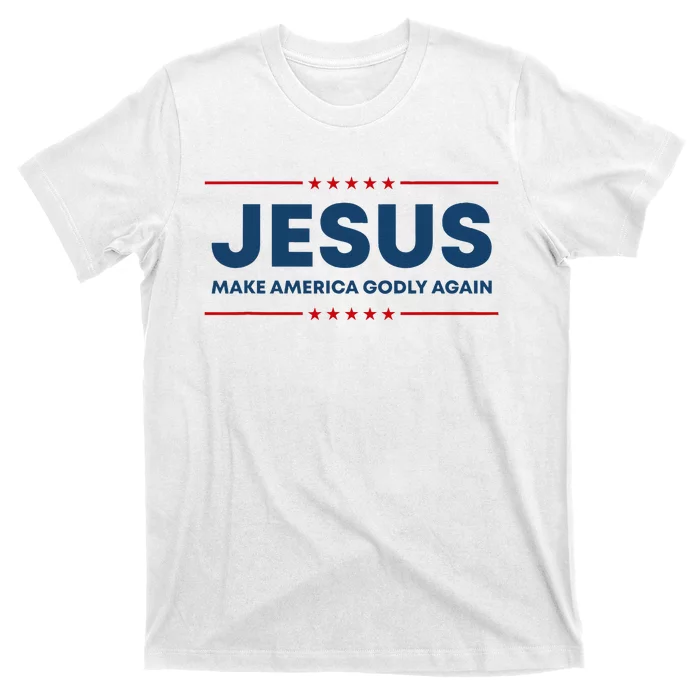 Jesus Make America Godly Again Christian Us Patriot American T-Shirt