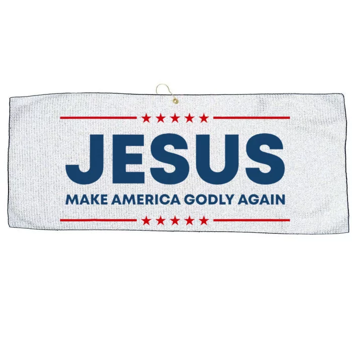 Jesus Make America Godly Again Christian Us Patriot American Large Microfiber Waffle Golf Towel