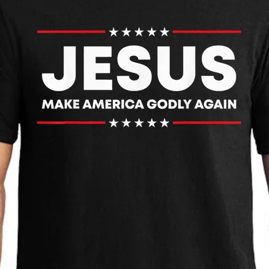 Jesus Make America Godly Again Patriotic Christian Faith USA Pajama Set