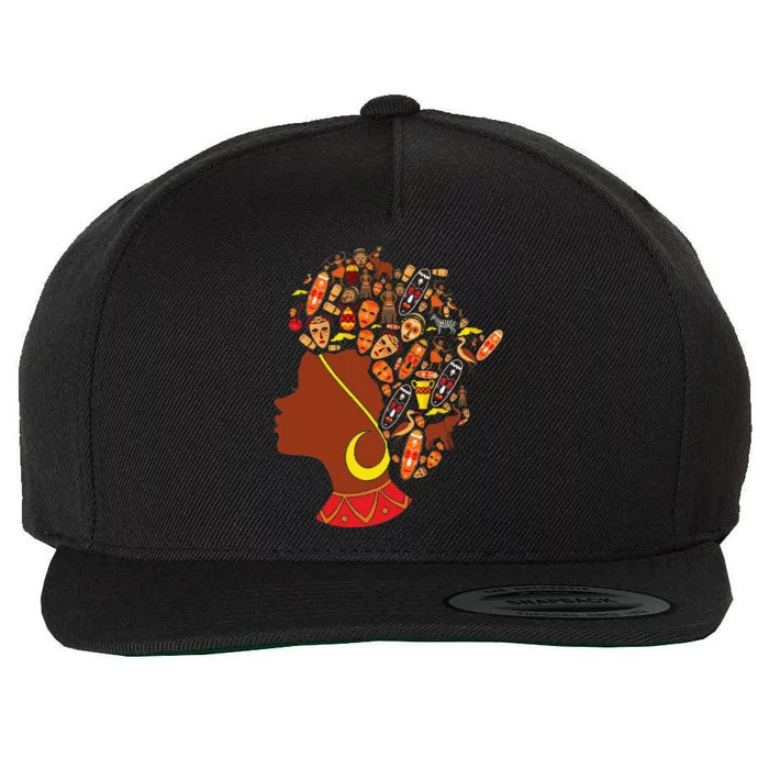 Juneteenth Melanin Afro Motherland Africa Ancestors Freedom Wool Snapback Cap