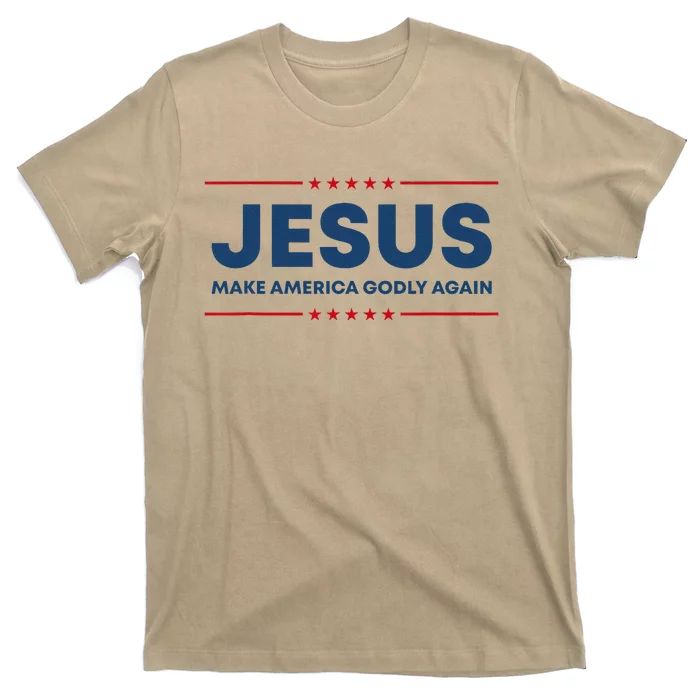 Jesus Make America Godly Again Christian US Patriot American T-Shirt