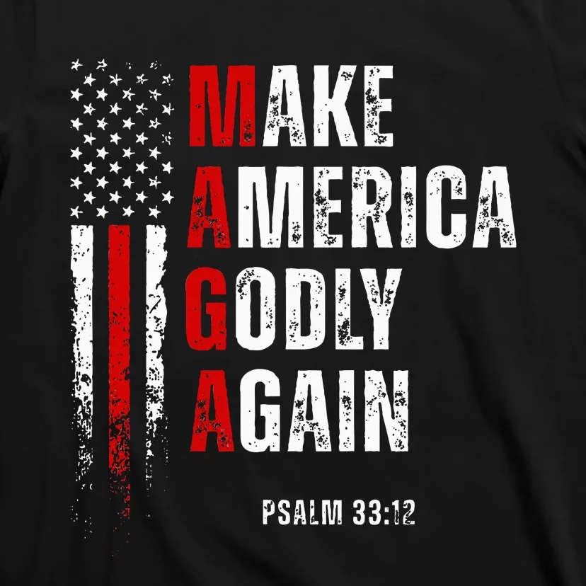 Jesus Make America Godly Again American Patriot Christian T-Shirt