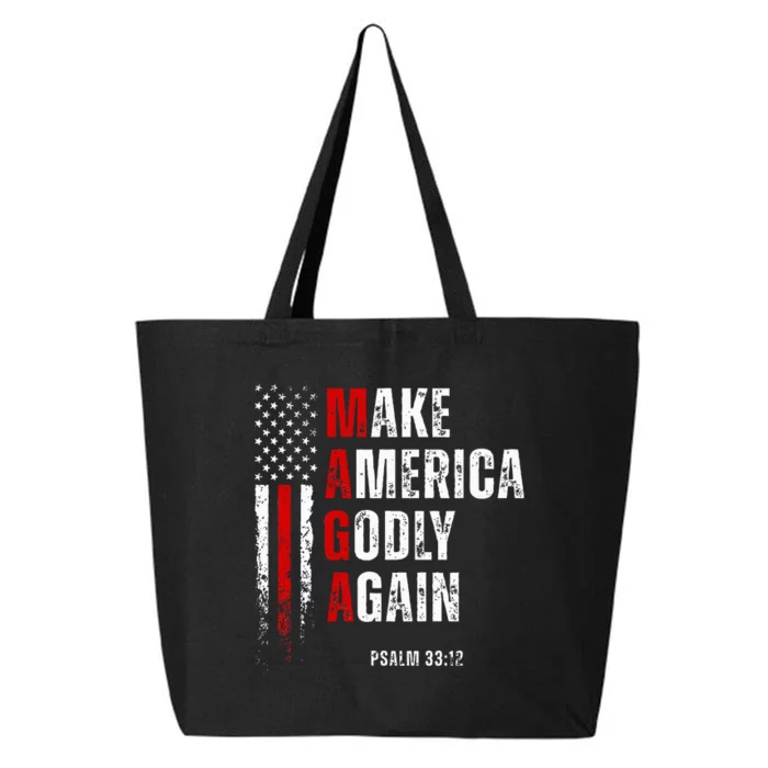 Jesus Make America Godly Again American Patriot Christian 25L Jumbo Tote