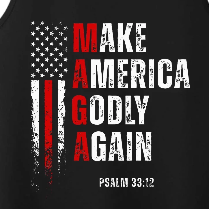 Jesus Make America Godly Again American Patriot Christian Performance Tank