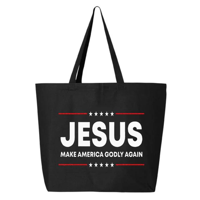 Jesus Make America Godly Again Patriotic Christian Faith USA 25L Jumbo Tote