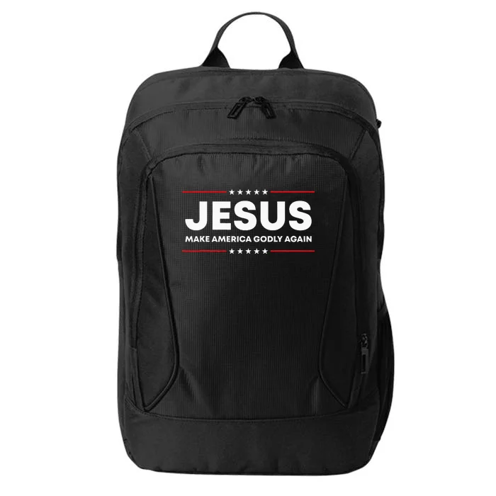 Jesus Make America Godly Again Patriotic Christian Faith USA City Backpack