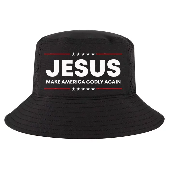 Jesus Make America Godly Again Patriotic Christian Faith USA Cool Comfort Performance Bucket Hat